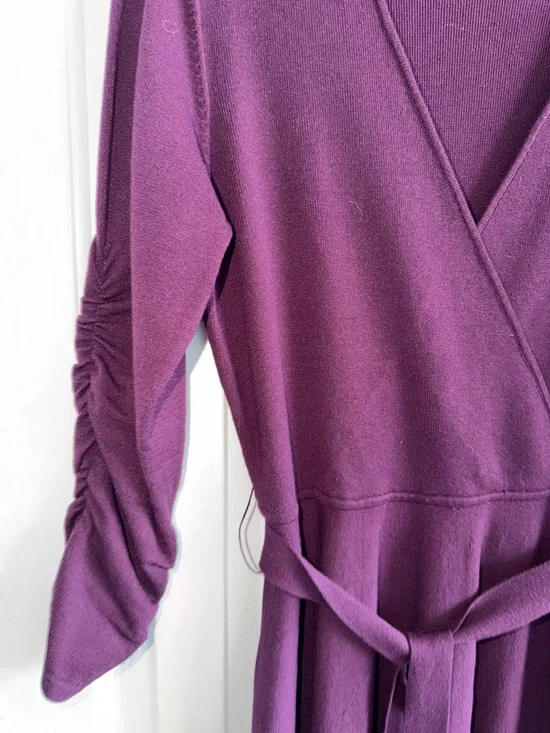 Eliza J Faux Wrap Sweater Dress Size M - Picture 7 of 13